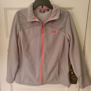 New Balance Large Light Gray Fleece Jacket
